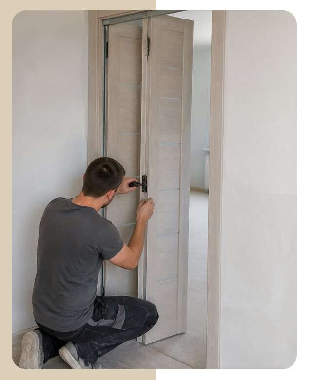 Профессиональная установка двери книжки под ключ в Белорецке